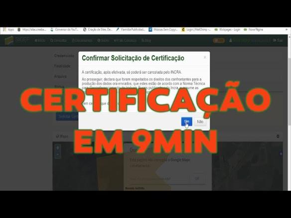 CERTIFICAÇÃO DE IMÓVEL RURAL – INCRA (em 9 min )