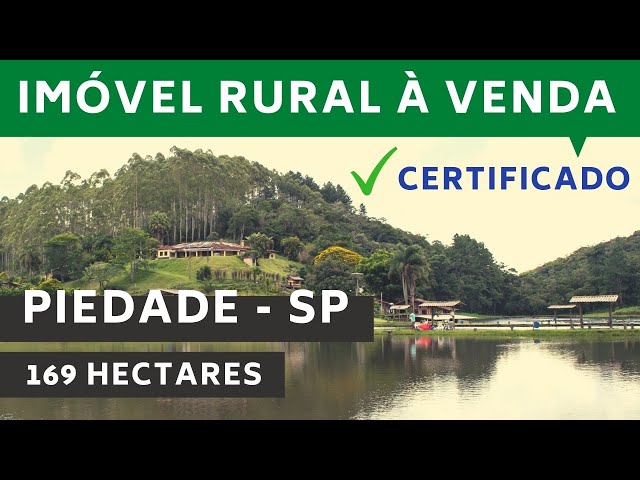 Imóvel rural à venda | Piedade (SP) | 169 hectares | Certificado