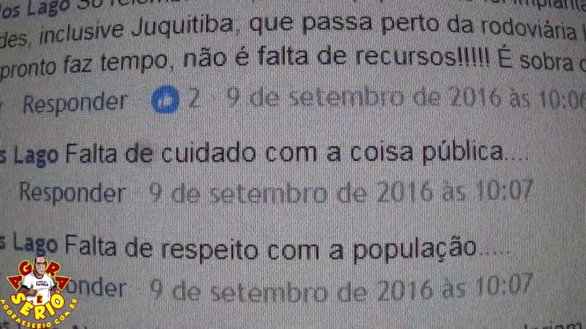 CIDADE DE SÃO LOURENÇO DA SERRA DIRETOR DE OBRAS CARLOS LAGO X PRAÇA DO PAC DE SLS