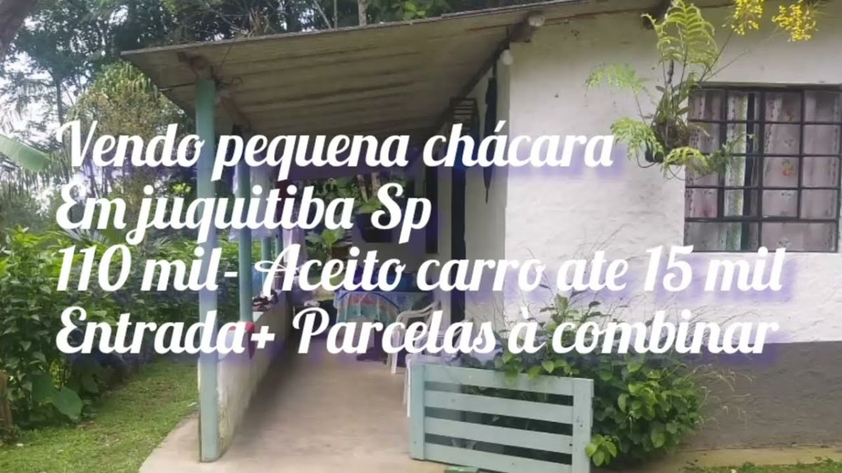 Pequena chácara em Juquitiba Sp por 110 mil.