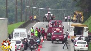 SÃO LOURENÇO DA SERRA ACIDENTE GRAVE COM CAMINHÃO SENTIDO ÁGUIA DA POLÍCIA
