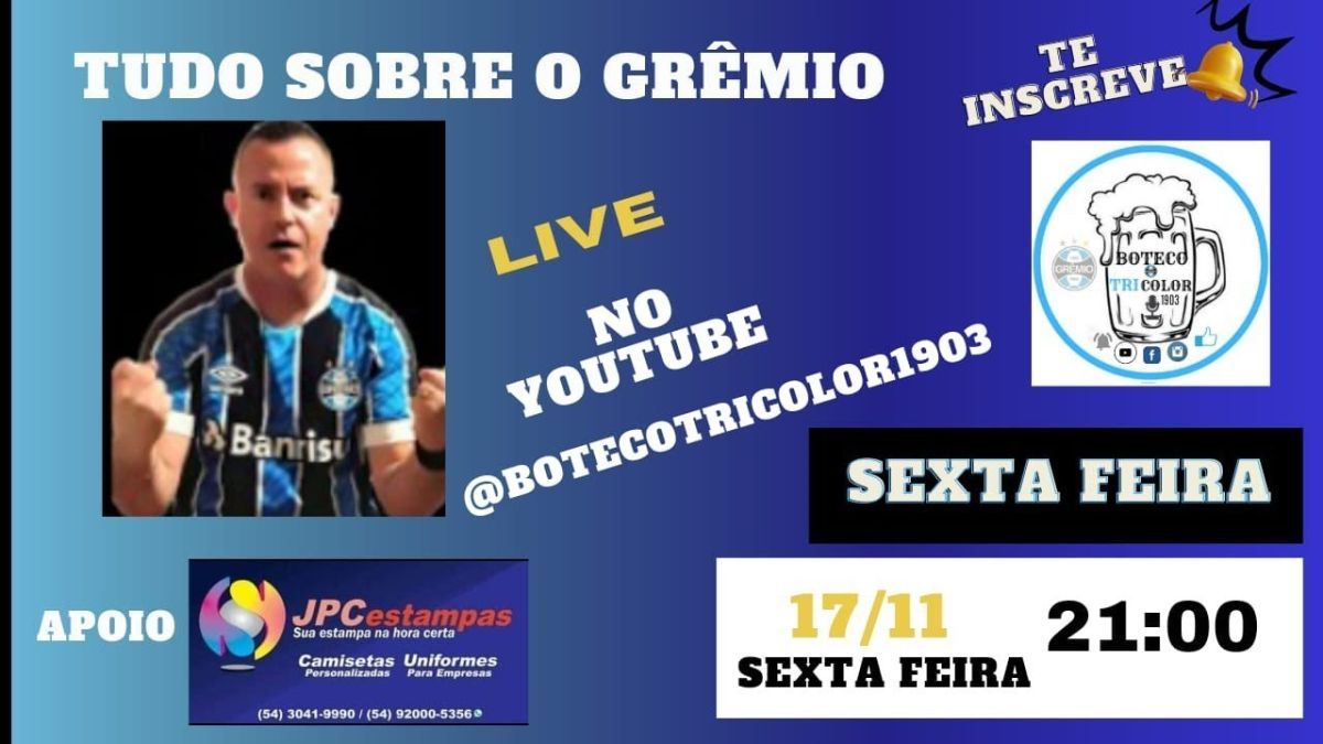 TUDO SOBRE O TRICOLOR GAÚCHO-LIVE DO BOTECO #09