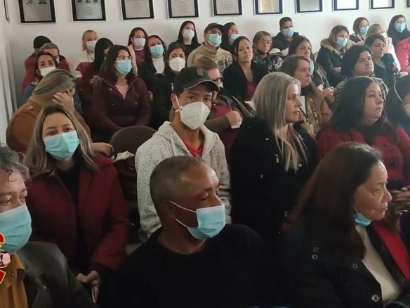 reunião de agentes de saúde na Câmara Municipal de Juquitiba