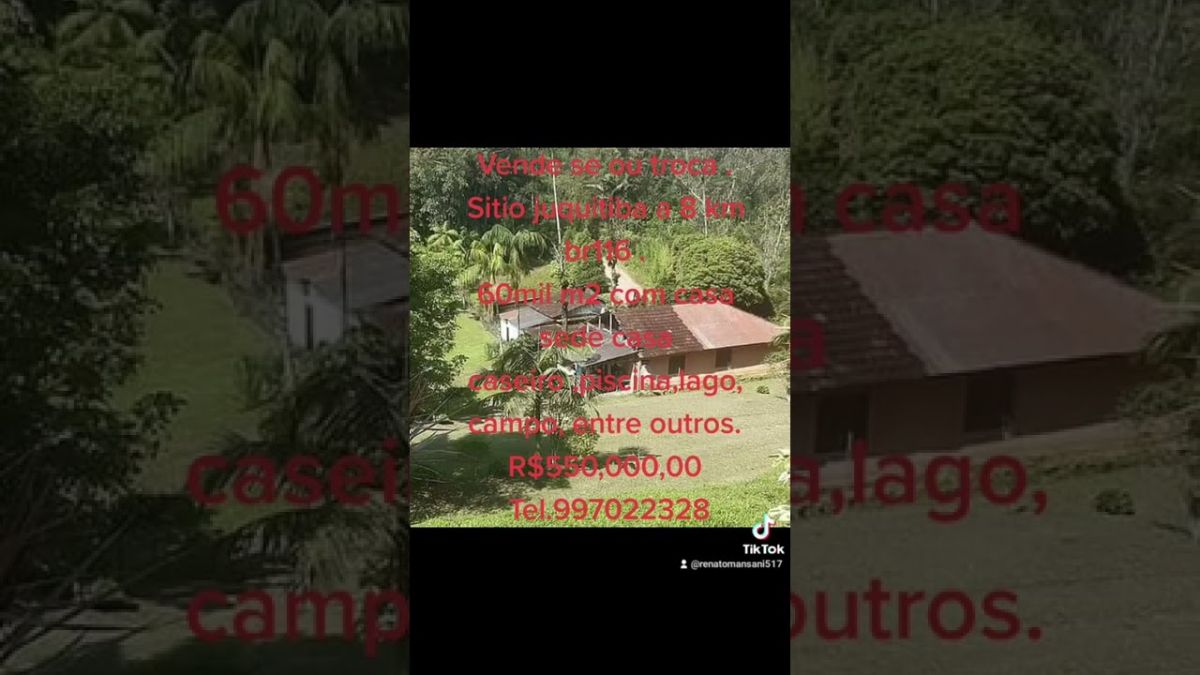 vende se Juquitiba sítio tel.11997022328