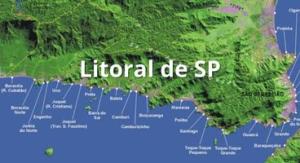 Imagem exibe algumas cidades do Litoral de SP