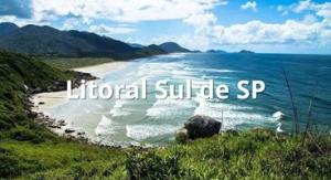 Imagem exibe uma referência ao Litoral Sul no Litoral de SP 